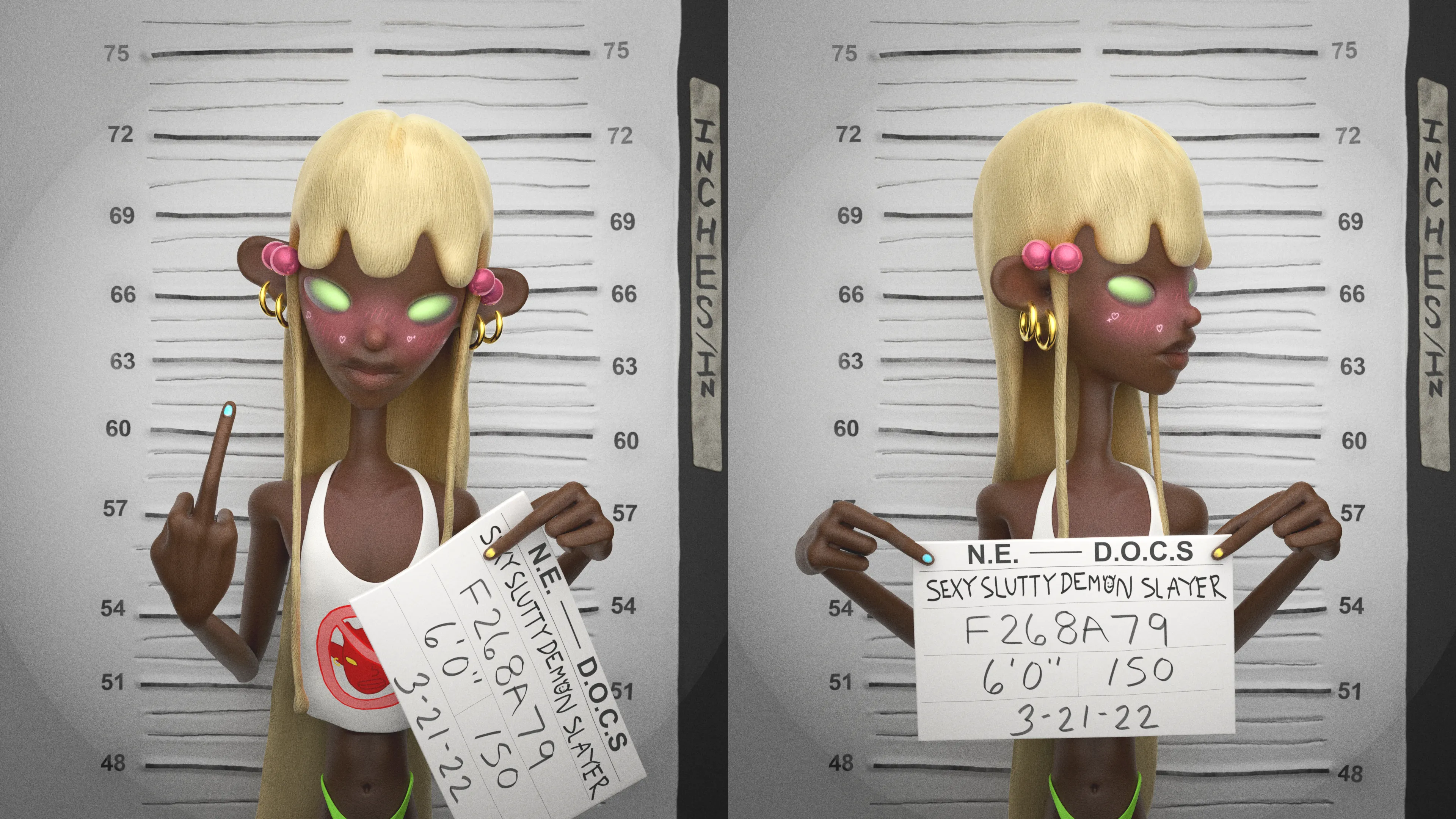 121b - Tyler Givens - "[(SSD)S]: MUGSHOT #F268A79" - Edition of 30