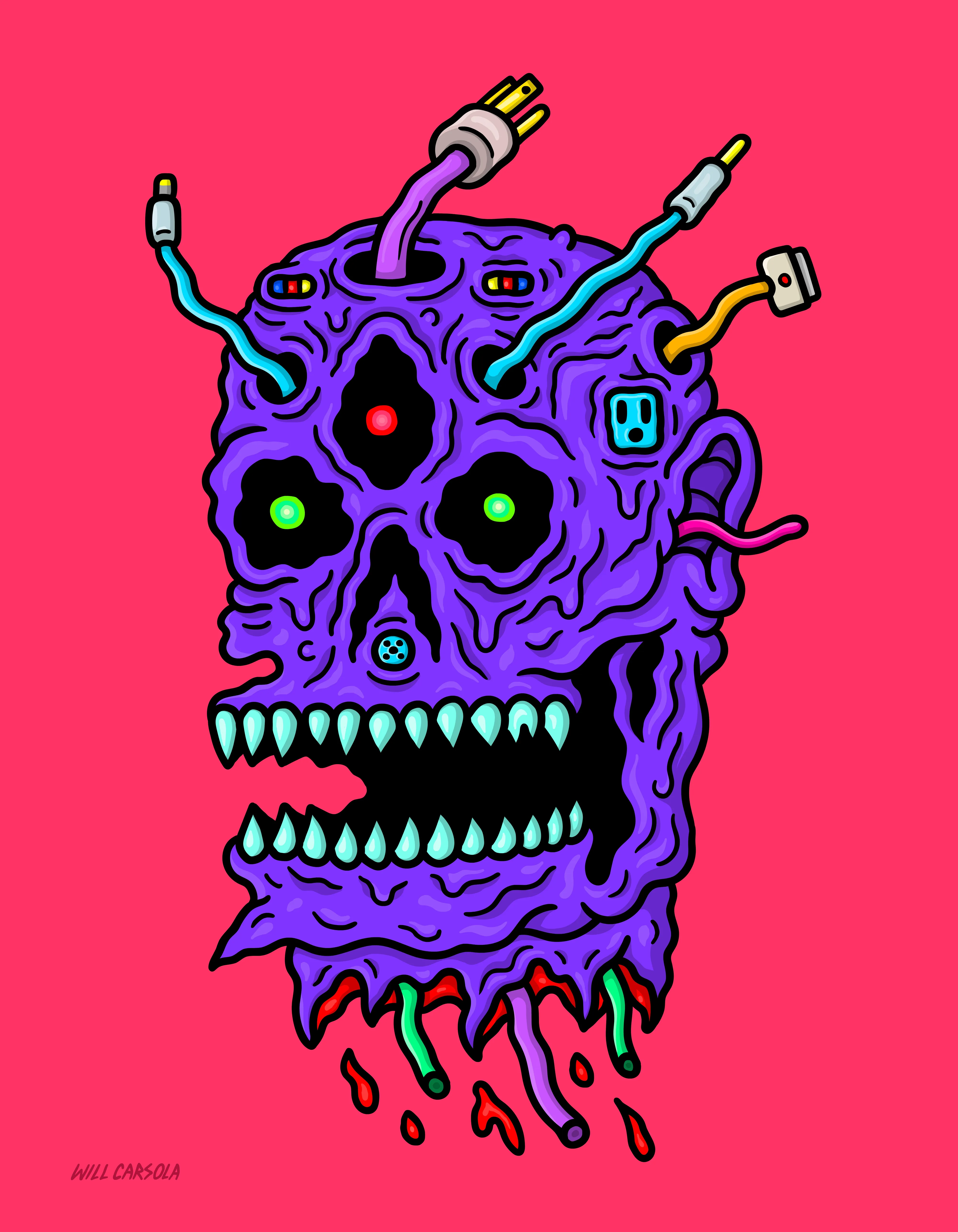 032a - Will Carsola - "Tech Skull" - Genesis Piece - 1 of 1